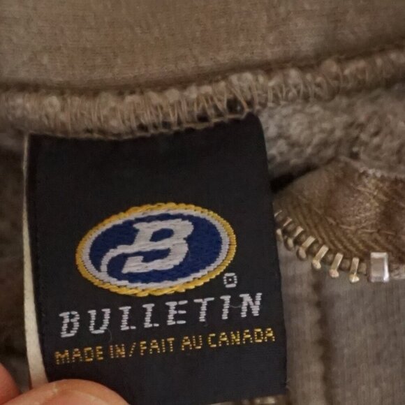 Vintage '90S Bulletin Spitfire Plane Dog Fight Green Quarter Zip Sweater 2XL - Picture 5 of 11